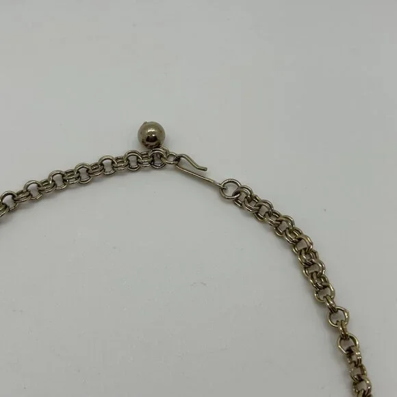 Vintage Judy Lee Gold Tone Necklace Leaf Design Faux Pearls Rhinestones Elegant - Picture 14 of 16